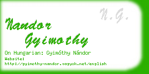 nandor gyimothy business card
